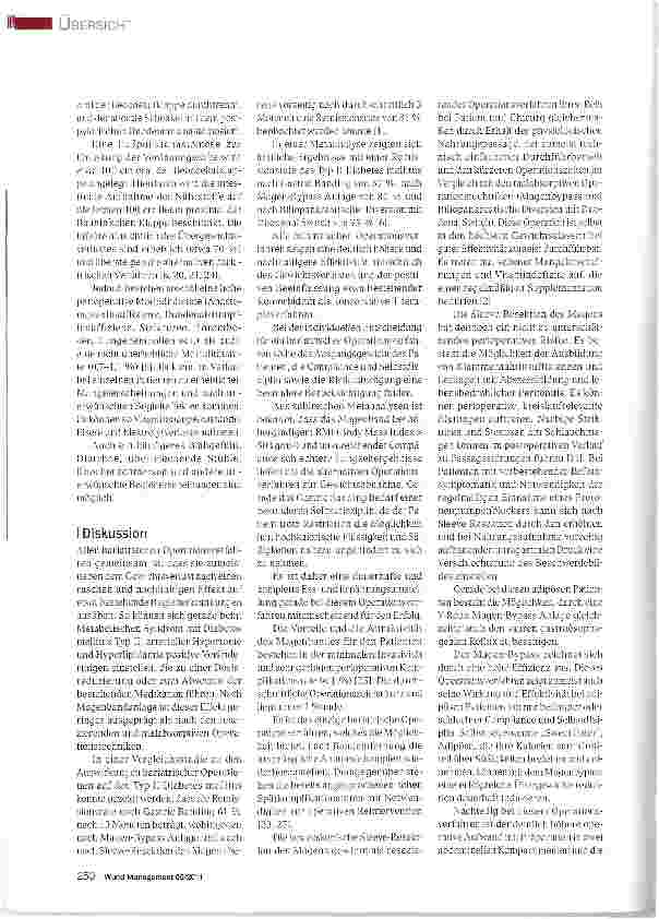 Vorschauseite 5: Übersicht über die chirurgischen Maßnahmen der Gewichtsreduktion beim adipösen Patienten - Differenzialindikation der Methoden