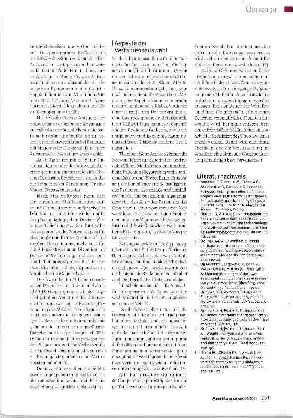 Vorschauseite 6: Übersicht über die chirurgischen Maßnahmen der Gewichtsreduktion beim adipösen Patienten - Differenzialindikation der Methoden