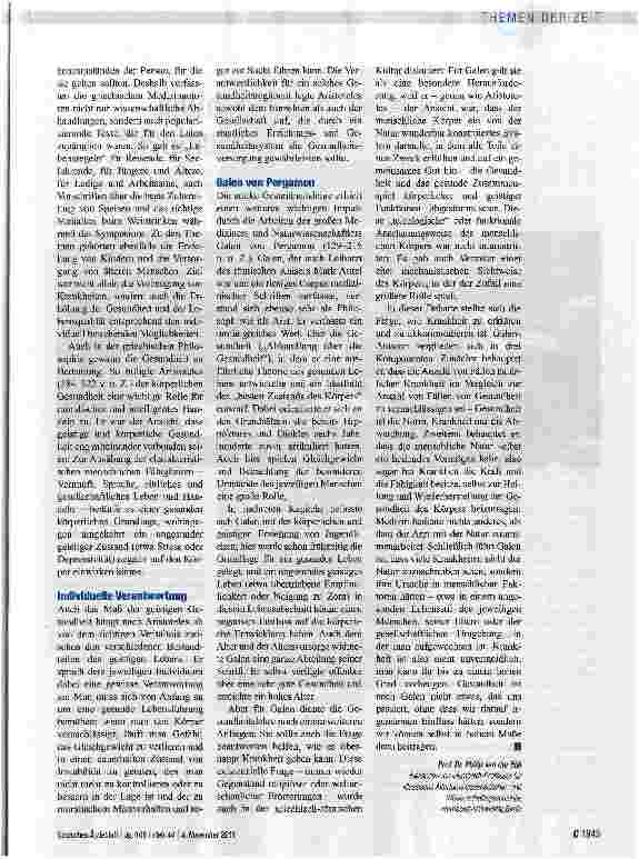 Vorschauseite 2: Gesundheit - Eigenverantwortung oder Schicksal?