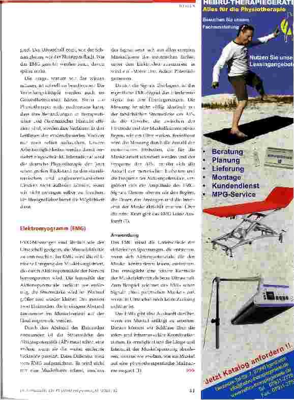 Vorschauseite 2: Was untersucht eine Physiotherapeutin im Biosignallabor?