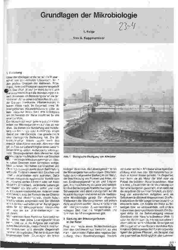 Vorschauseite 1: Grundlagen der Mikrobiologie