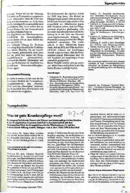 Vorschauseite 5: Dienstplan und Personal-Pool - Personalsteuerungsmöglichkeiten der Pflegedienstleitung zur Vermeidung von Personalunterdeckung