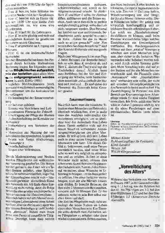 Vorschauseite 2: Zur Integration sozial isolierter Menschen im Pflegeheim