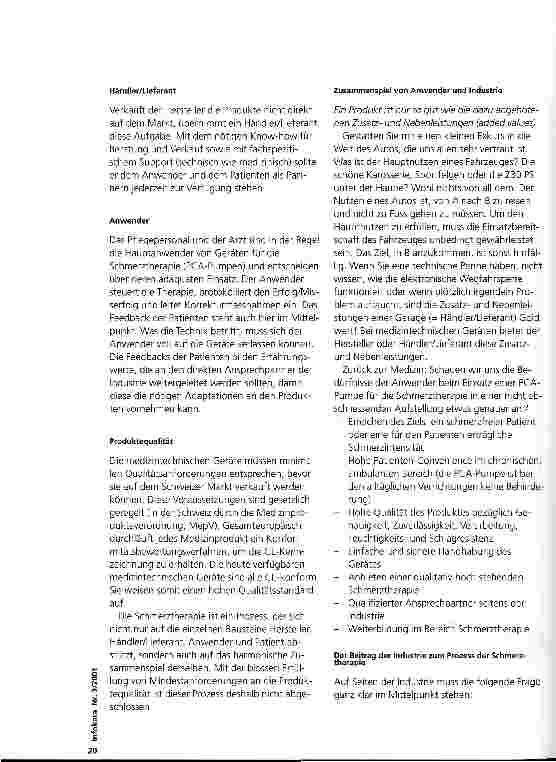 Vorschauseite 3: Der Prozess der Schmerztherapie aus Sicht der Industrie