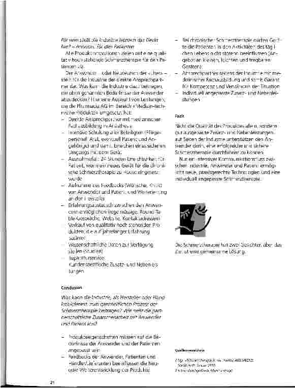 Vorschauseite 4: Der Prozess der Schmerztherapie aus Sicht der Industrie