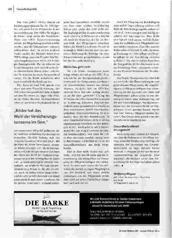 Vorschauseite 2: Nach der Reform ist vor der Reform