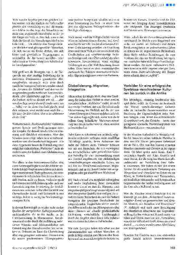 Vorschauseite 2: Gedanken über die kulturelle Weiterentwicklung der Menschheit in Verbindung mit fortschreitender Globalisierung