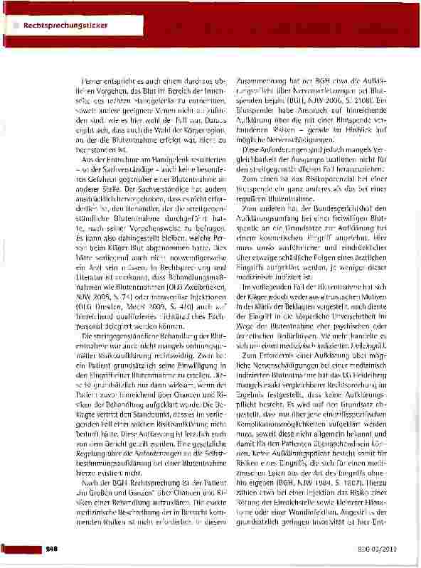 Vorschauseite 3: Aufklärung über das Risiko einer Blutentnahme