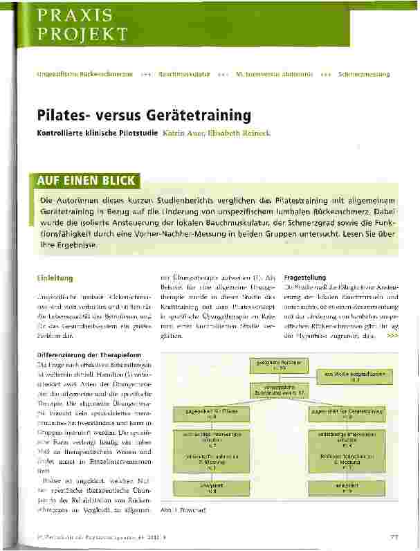 Vorschauseite 1: Pilatesversus Gerätetraining