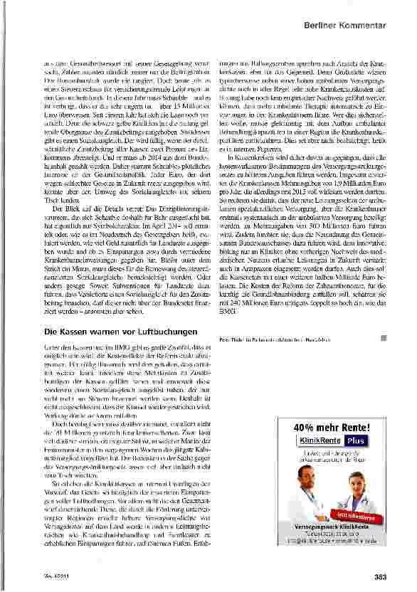 Vorschauseite 2: Daniel Bahr unter Kuratel