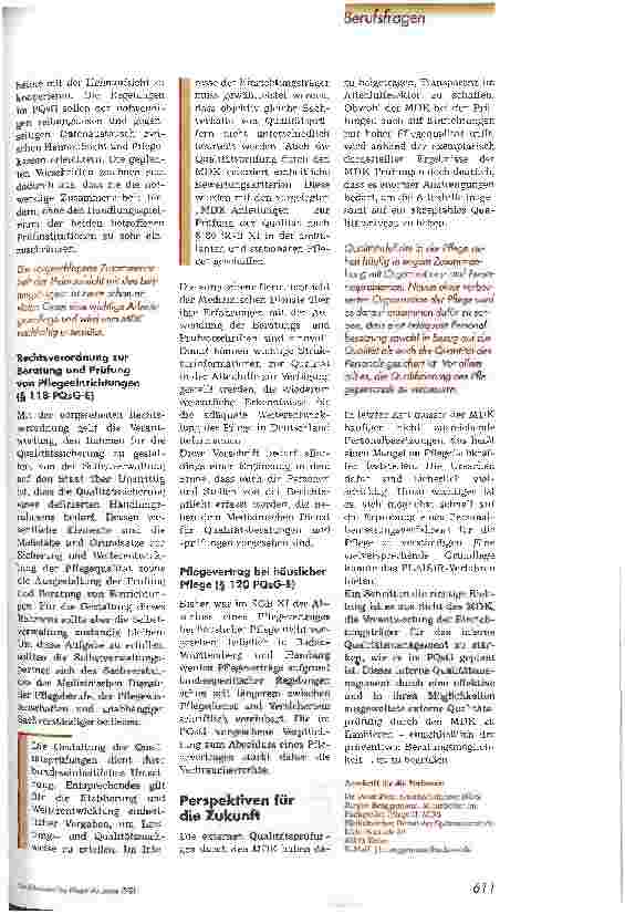 Vorschauseite 3: Was bringt das Pflege-Qualitätssicherungsgesetz - PQsG? 2. Teil