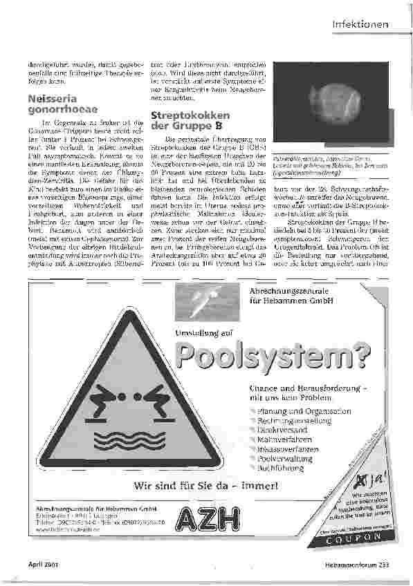 Vorschauseite 4: INFEKTIONENIN DER SCHWANGERSCHAFT UND BEIM NEUGEBORENEN - EINE ÜBERSICHT (TEIL I)