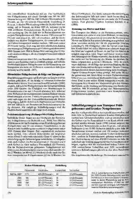 Vorschauseite 2: Neugeborenenintenivstationen in Frauenkliniken?