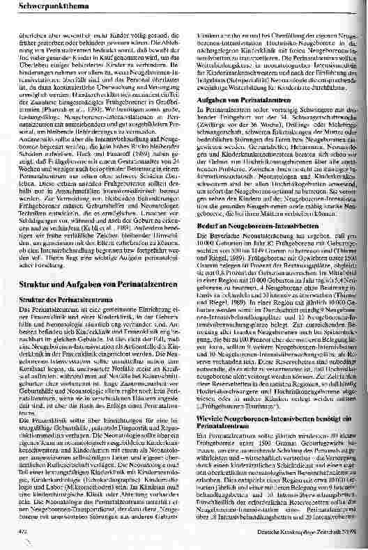 Vorschauseite 4: Neugeborenenintenivstationen in Frauenkliniken?