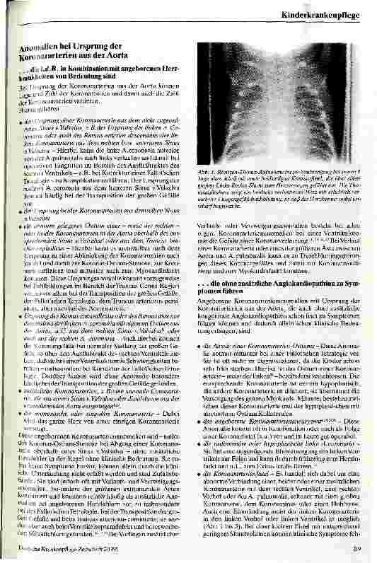 Vorschauseite 2: Angeborene Koronararterienanomalien
