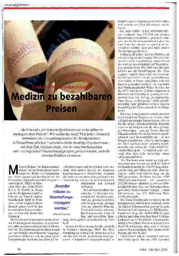 Vorschauseite 1: Medizin zu bezahlbaren Preisen