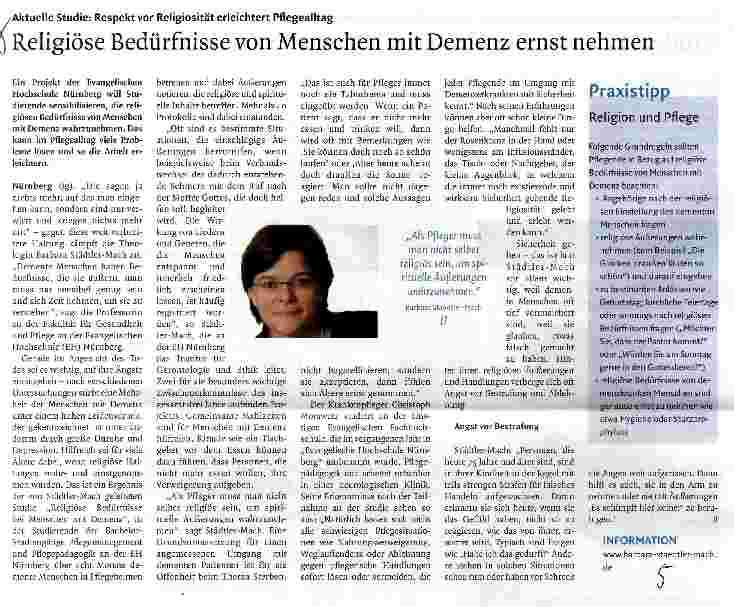 Vorschauseite 1: Religiöse Bedürfnisse von Menschen mit Demenz ernst nehmen