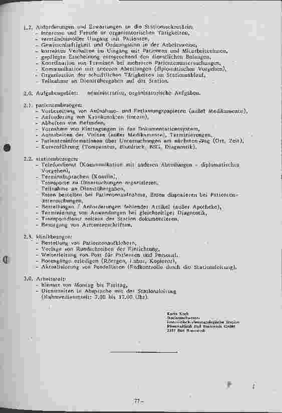 Vorschauseite 3: Erfahrungen einer Stationsschwester mit der Einführung einer Stelle Stationssekretärin
