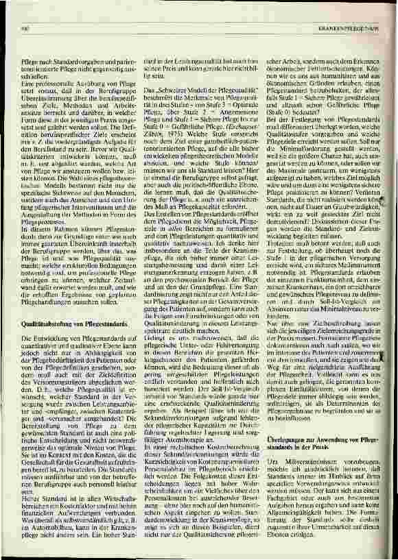 Vorschauseite 5: Pflegestandards - Wege zur Qualitätssicherung?