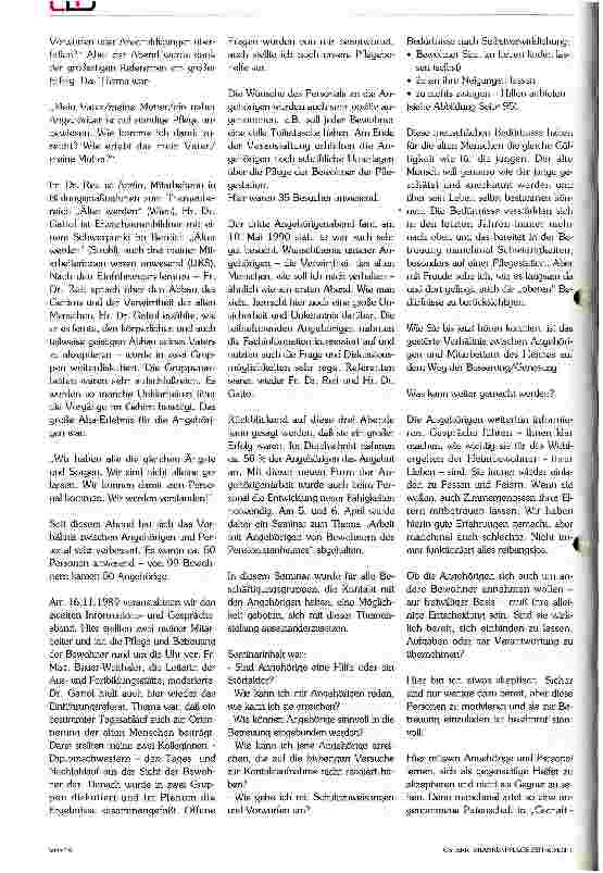 Vorschauseite 2: Betreuung im Pflegeheim gemeinsam mit den Angehörigen