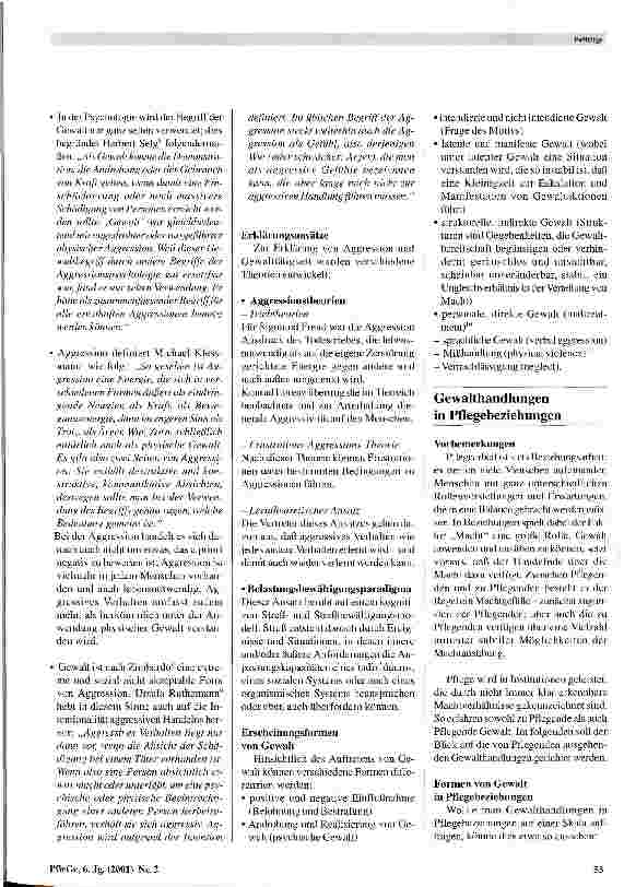 Vorschauseite 3: Gewalt in der Pflege
