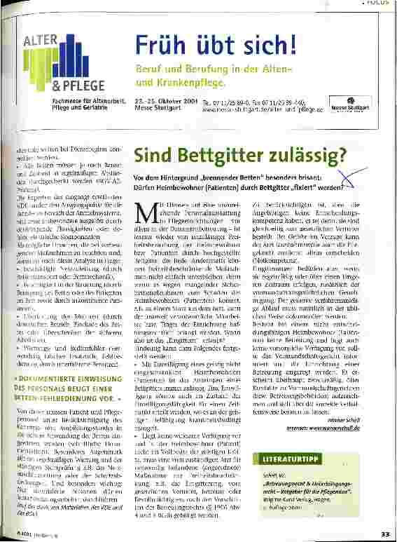 Vorschauseite 1: Sind Bettgitter zulässig?