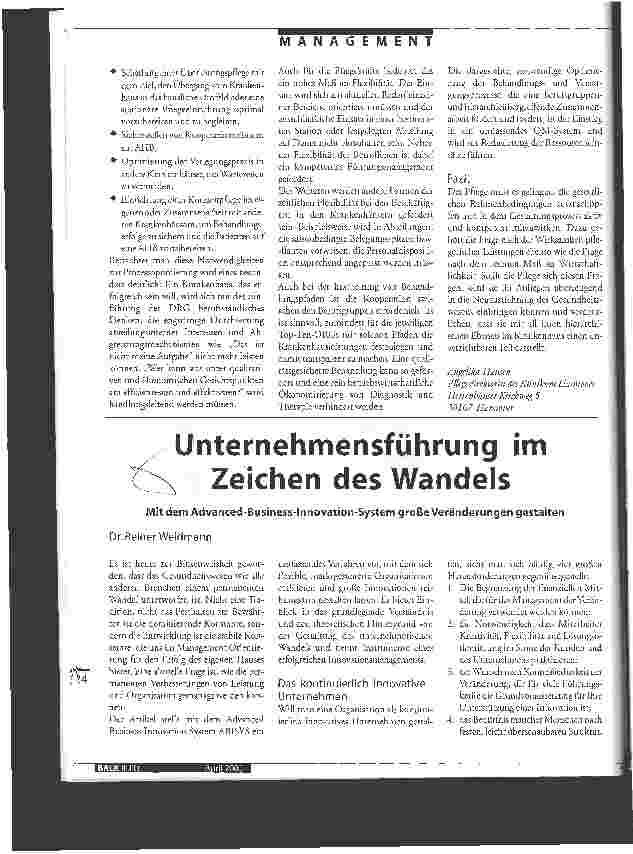 Vorschauseite 3: Chancen und Risiken des neuen Entgeltsystems aus pflegerischer Sicht Was ist zu tun?