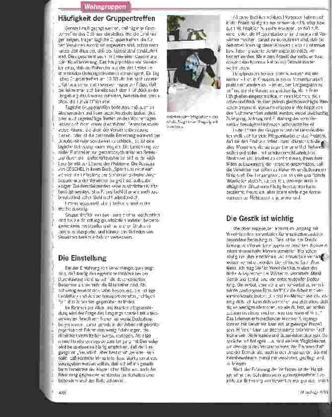 Vorschauseite 6: Gruppenarbeit mit Verwirrten - praktische Probleme und Lösungsmöglichkeiten für gerontopsychiatrische Betreuungsmaßnahmen