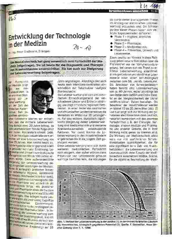 Vorschauseite 1: Entwicklung der Technologie in der Medizin