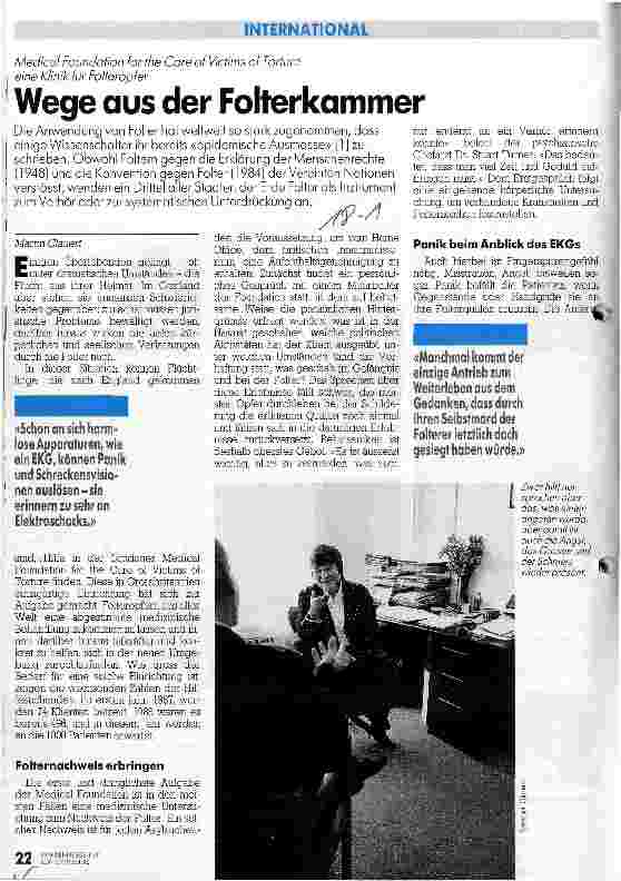 Vorschauseite 1: Wege aus der Folterkammer Eine Klinik für Folteropfer