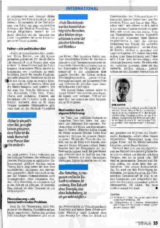 Vorschauseite 4: Wege aus der Folterkammer Eine Klinik für Folteropfer