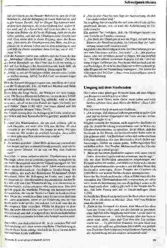 Vorschauseite 2: Islamische Bestattungsriten und Friedhofskultur