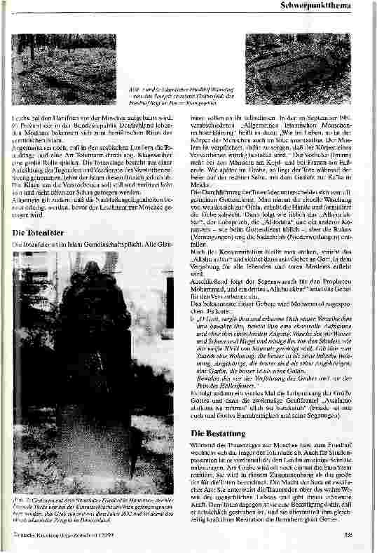 Vorschauseite 4: Islamische Bestattungsriten und Friedhofskultur
