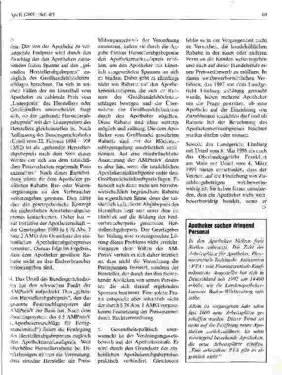 Vorschauseite 2: Auswirkungen der Arzneimittelpreisverordnung auf den Apotheker Rabatte - Abschläge - Preisnachlässe