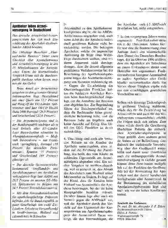 Vorschauseite 3: Auswirkungen der Arzneimittelpreisverordnung auf den Apotheker Rabatte - Abschläge - Preisnachlässe