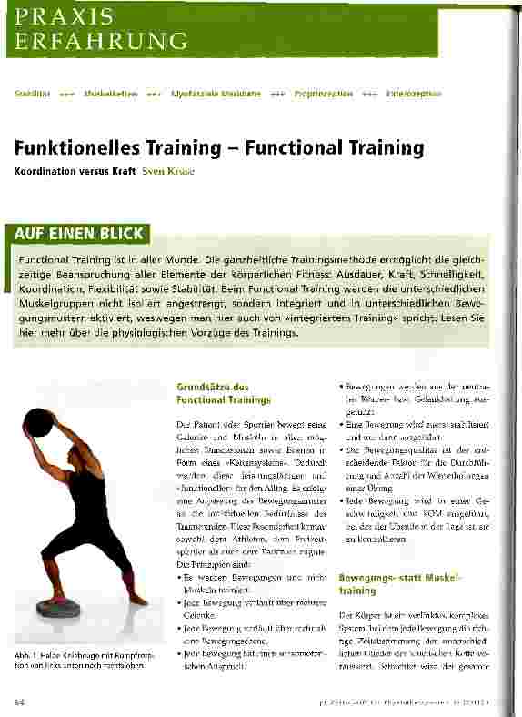 Vorschauseite 1: Funktionelles Training - Functional TrainingKoordination versus Kraft