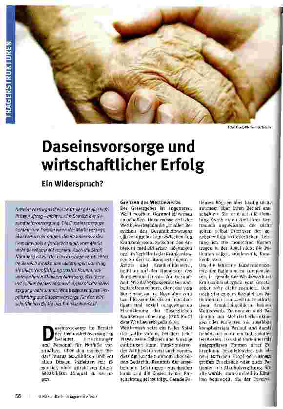Vorschauseite 1: Daseinsvorsorge und wirtschaftlicher ErfolgEin Widerspruch?