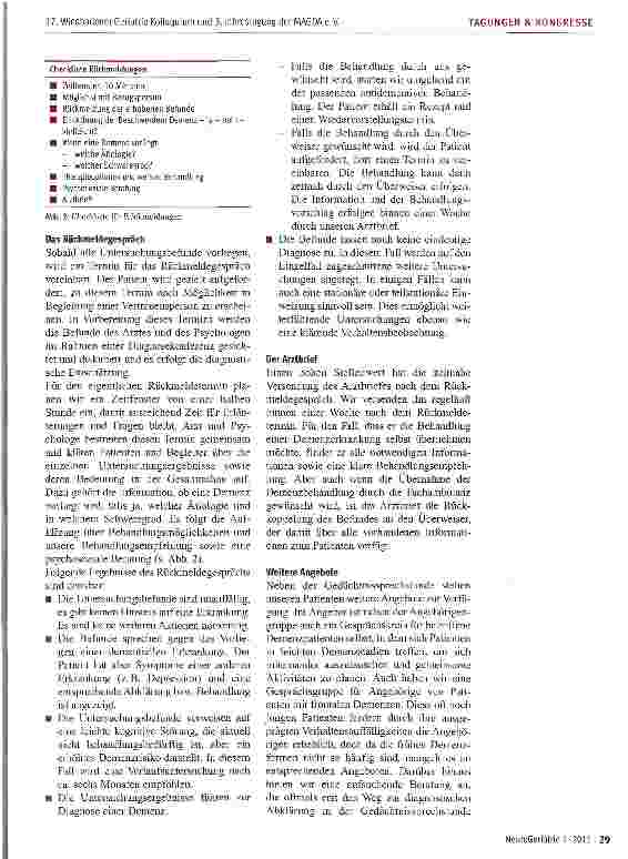 Vorschauseite 3: Die Rolle von Memory Clinics in der Versorgung von Demenzpatienten