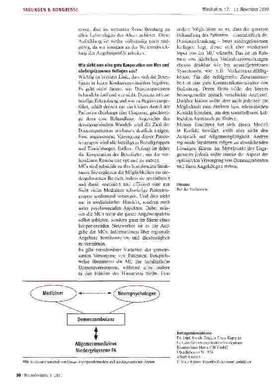 Vorschauseite 4: Die Rolle von Memory Clinics in der Versorgung von Demenzpatienten