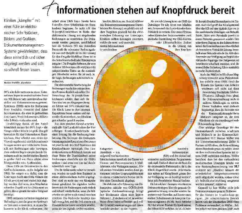 Vorschauseite 1: Informationen stehen auf Knopfdruck bereit