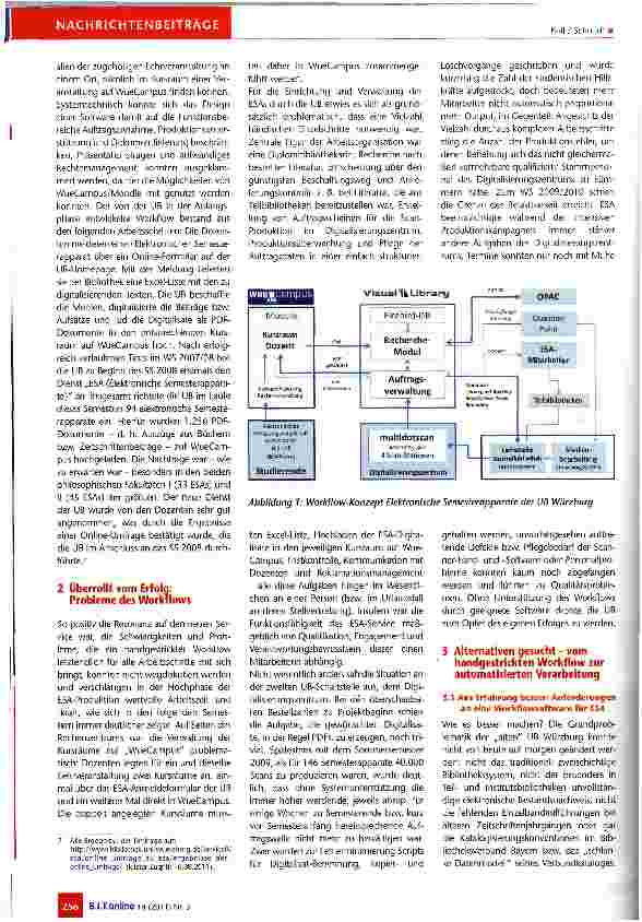 Vorschauseite 2: Elektronische Semesterapparate der ÜB Würzburg