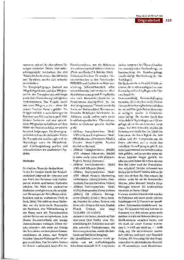 Vorschauseite 3: Patientenedukation während des stationären Aufenthalts nach Nierentransplantation