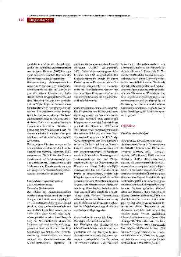 Vorschauseite 4: Patientenedukation während des stationären Aufenthalts nach Nierentransplantation