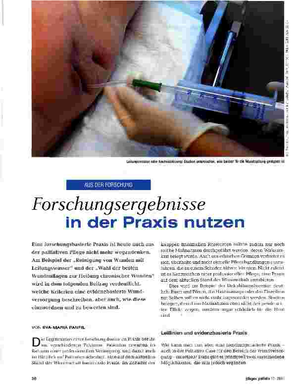 Vorschauseite 1: Forschungsergebnisse in der Praxis nutzen