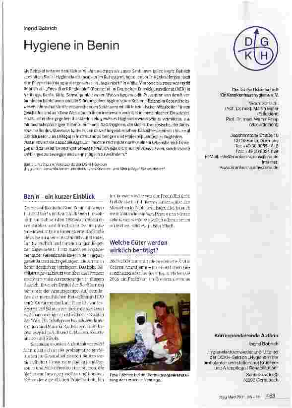 Vorschauseite 1: Hygiene in Benin