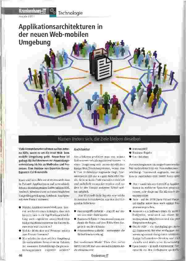 Vorschauseite 1: Applikationsarchitekturen in der neuen Web-mobilen Umgebung
