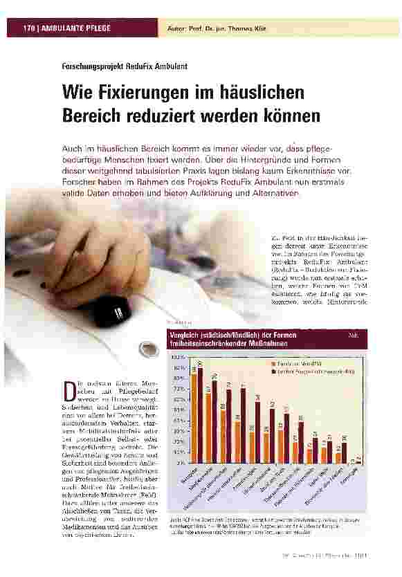 Vorschauseite 1: Wie Fixierungen im häuslichen Bereich reduziert werden können