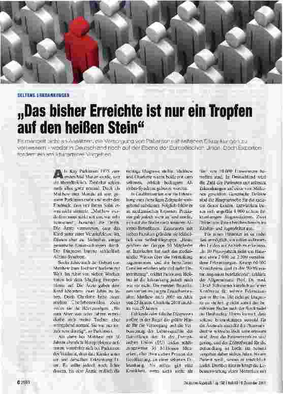 Vorschauseite 1: „Das bisher Erreichte ist nur ein Tropfen auf den heißen Stein