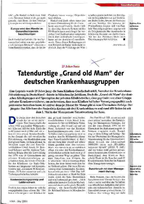 Vorschauseite 2: Systemwechsel statt immer neue Reformen