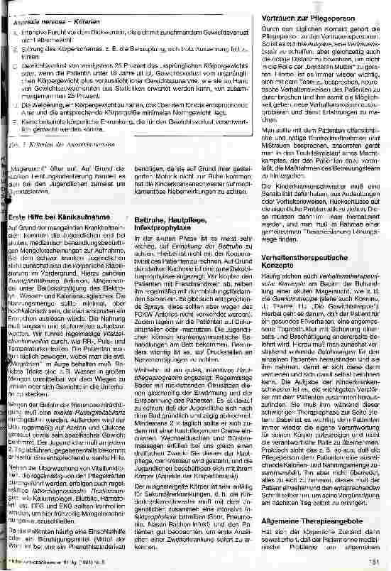 Vorschauseite 2: Pflege und Betreuung von Patienten mit Anorexia nervosa